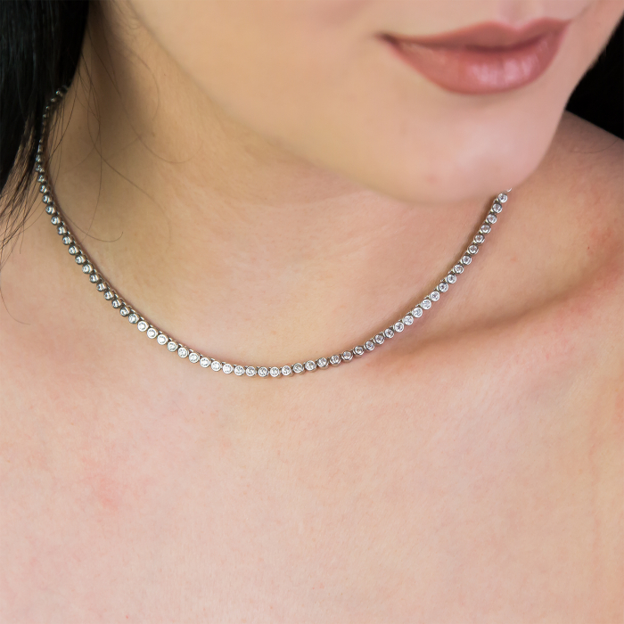 Colier tennis din argint rodiat cu zirconiu [2]