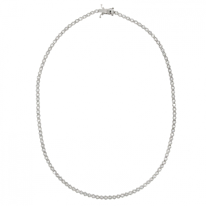 Colier Argint Tennis cu Zirconii Rotunde [2]