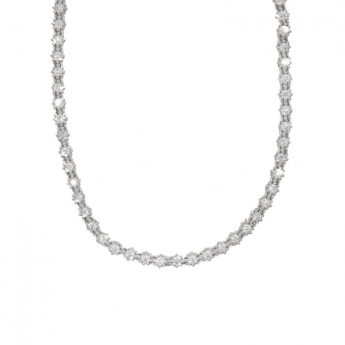 Colier Argint Tennis cu Zirconii Rotunde [3]