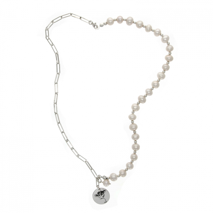 Colier cu perle și bănuț personalizat [2]
