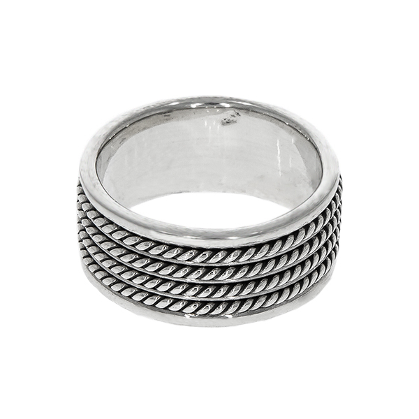 Inel din argint stil verighetă [3]