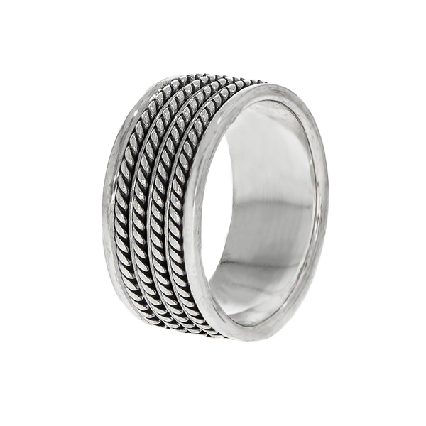 Inel din argint stil verighetă [4]