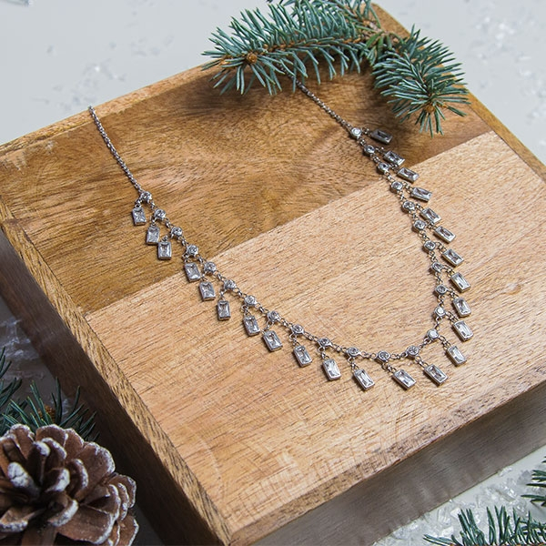 Colier tip salba din argint cu cristale [3]