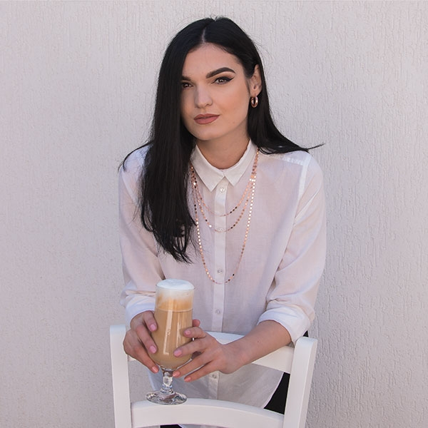 Lant lung cu banuti din argint placat cu aur rose [2]