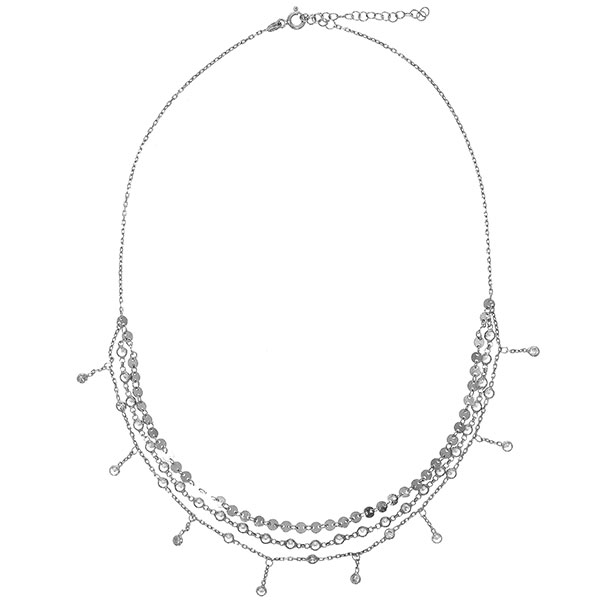 Colier tip salbă din argint, cu cristale [3]