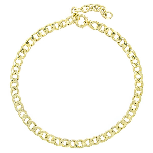 Colier choker din argint placat cu aur [2]