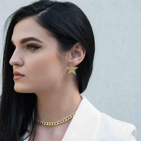 Colier choker din argint placat cu aur [3]