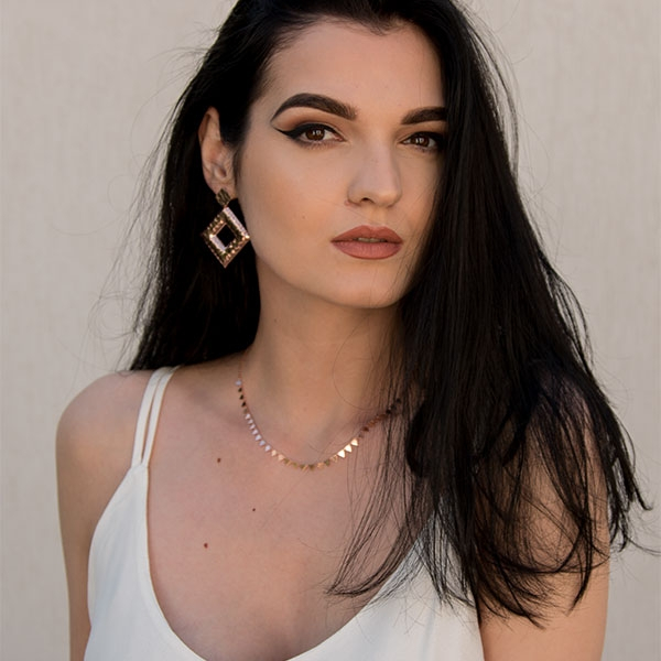 Lantisor tip salba din argint placat cu aur rose [3]