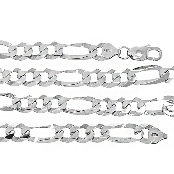 Lanț din argint figaro masiv pentru bărbați [1]