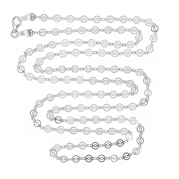 Lantisor din argint cu banuti perforati [4]