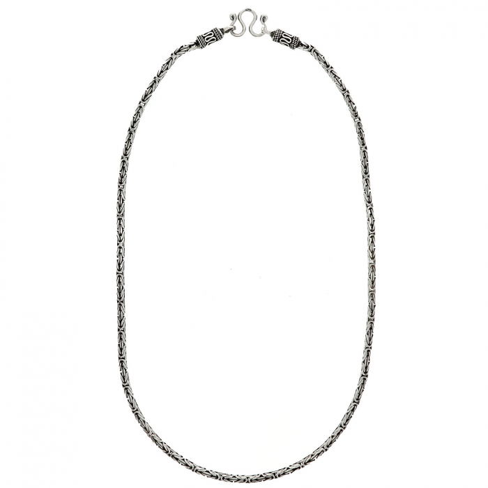 Lant argint cu zale impletite pentru barbati [2]