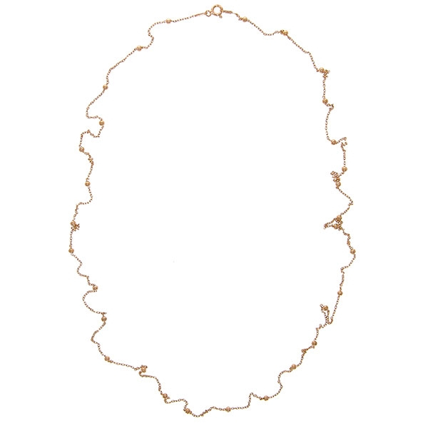 Lant lung argint placat cu aur rose si bilute [2]