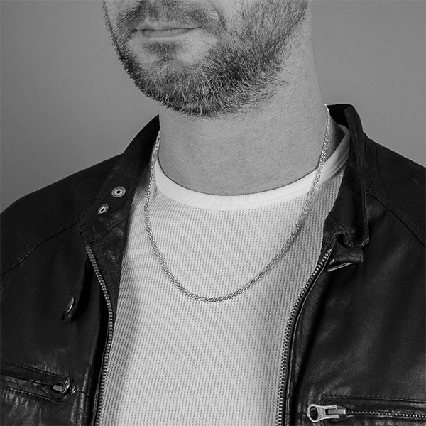 Lanț bărbătesc din argint cu zale [2]