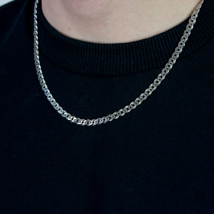 Lanț din argint pentru barbați, cu zale [4]