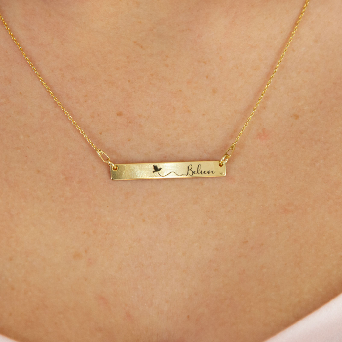 Lănțișor din argint cu plăcuță personalizată [4]