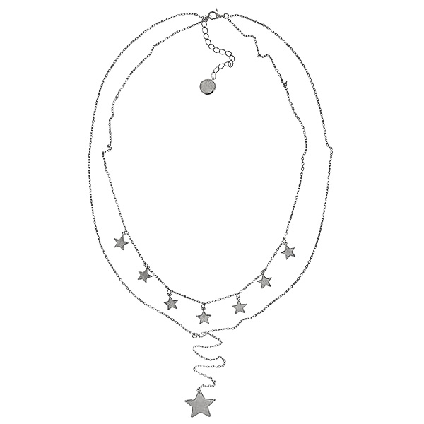Lanț Argint Dublu cu Stele [3]