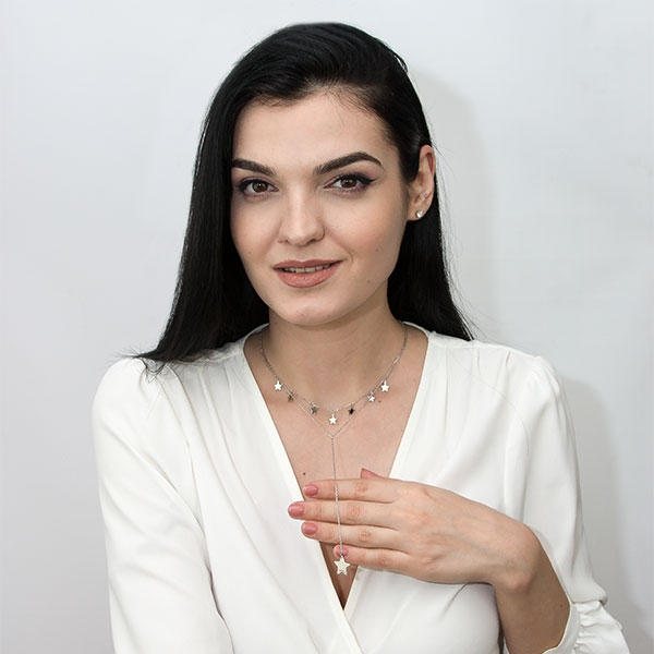 Lanț Argint Dublu cu Stele [5]