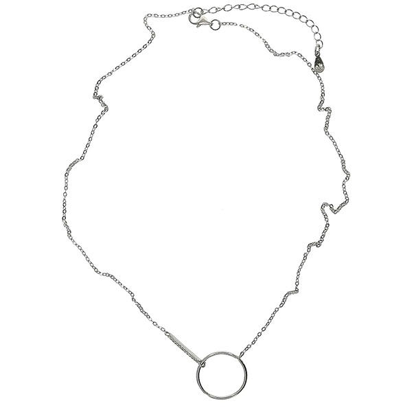 Lantisor Argint cu medalion model cerc gol [3]