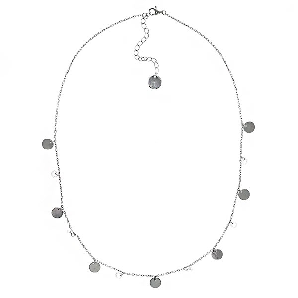 Lănțișor argint rodiat cu bănuți și cristale [3]