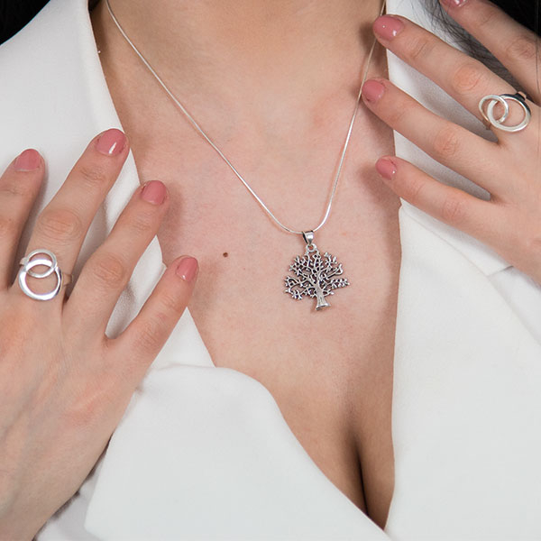 Pandantiv din argint 925 în formă de stejar [2]