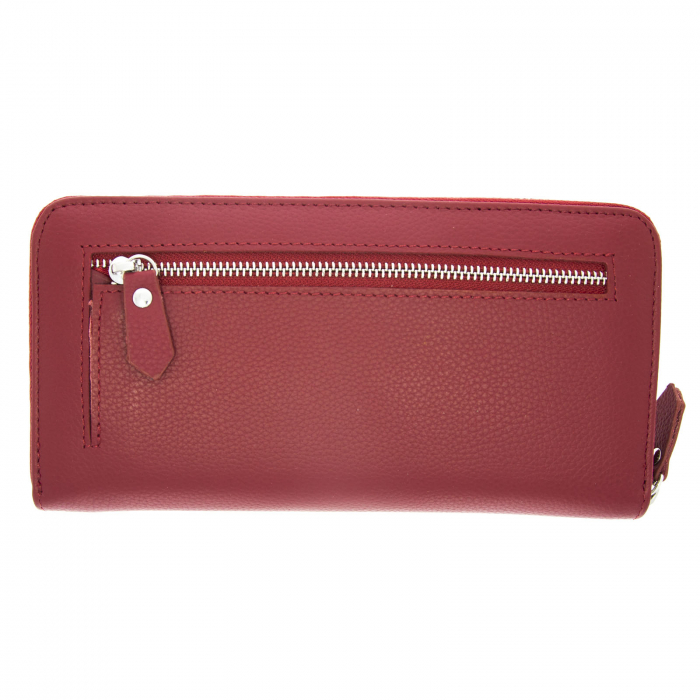 Portofel dama de piele naturala rosie [2]