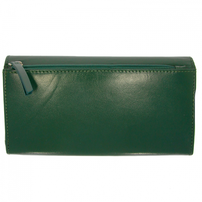 Portofel damă din piele naturală verde închis [2]
