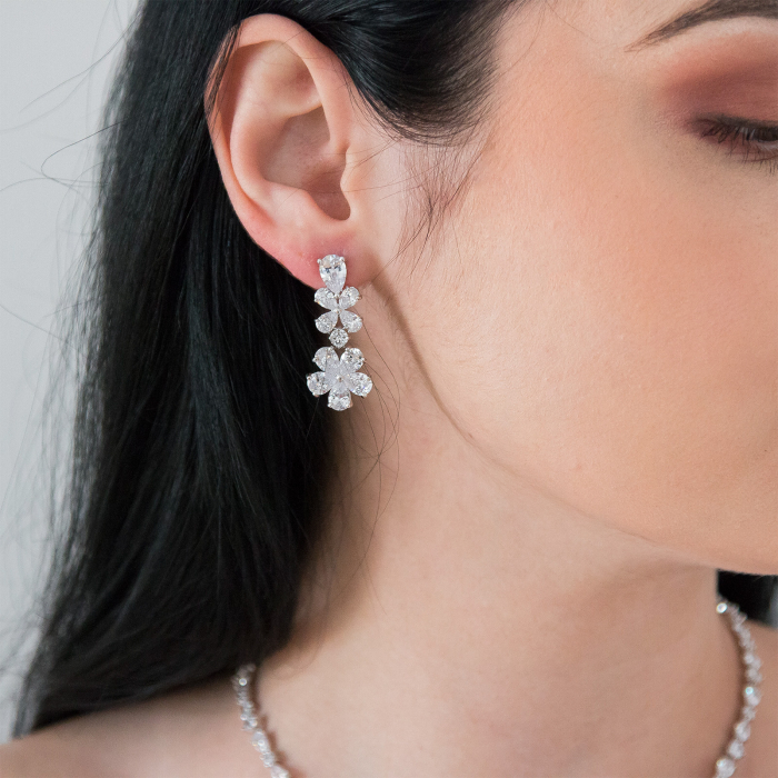 Set fashion, model floral cu zirconii [5]