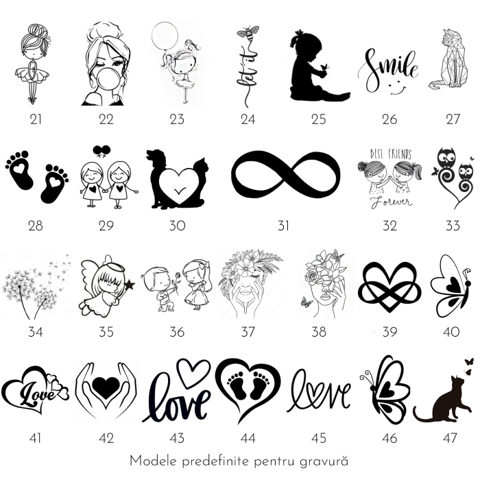 Set lanțuri argint cu inimi puzzle personalizate [2]