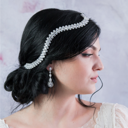 Accesoriu modelator cu zirconiu pentru coafuri de mireasă [2]