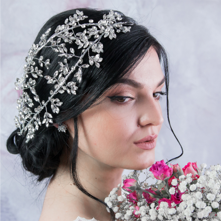 Accesoriu modelator pentru păr mireasă cu cristale [0]