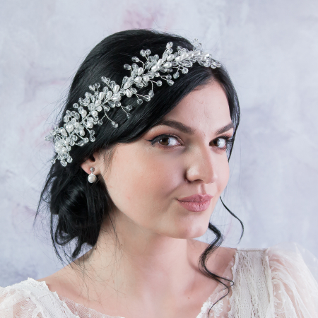 Accesorii Păr - Accesoriu maleabil pentru păr cu perle și cristale