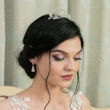 Pieptene de păr elegant, cu cristale, perle și ștrasuri [1]