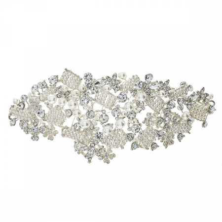 Accesoriu pentru păr, de ocazie, cu perle și cristale [1]