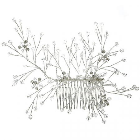 Pieptene de păr elegant, cu cristale și perle [0]