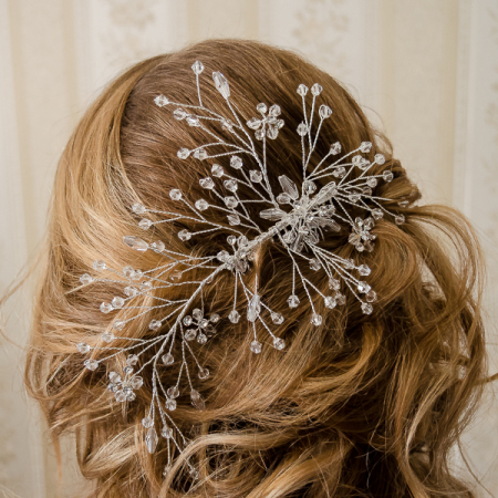 Pieptene de păr elegant, cu cristale și perle [3]