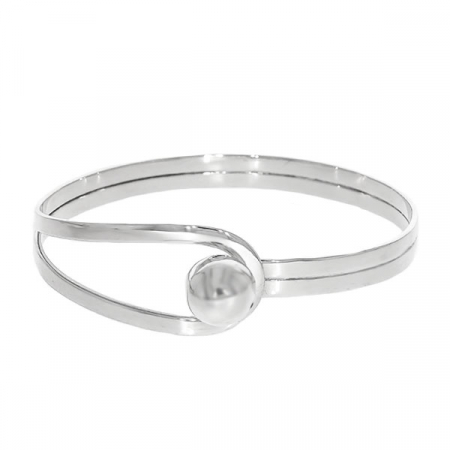 Bratara argint circulara cu bila si bucla [1]