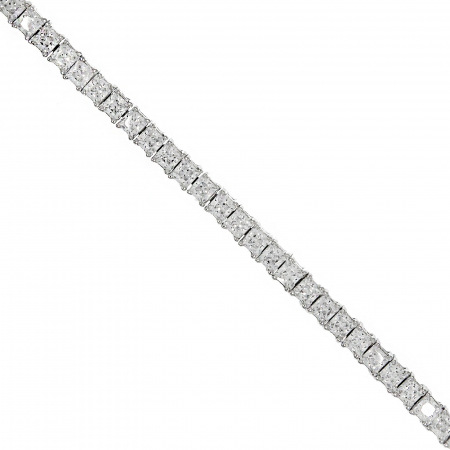 Brățară tennis din argint rodiat cu cristale dreptunghiulare [2]