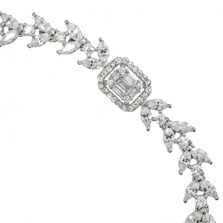 Brățară elegantă din argint rodiat cu zirconii [2]