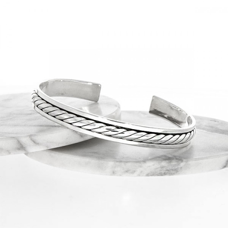 Brățară argint unisex semi-rigidă [4]