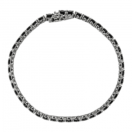 Brățară tip tennis din argint cu zirconii negre [4]