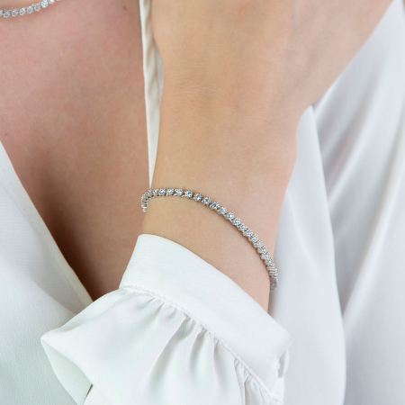 Brățară tip tennis din argint rodiat cu zirconii [1]