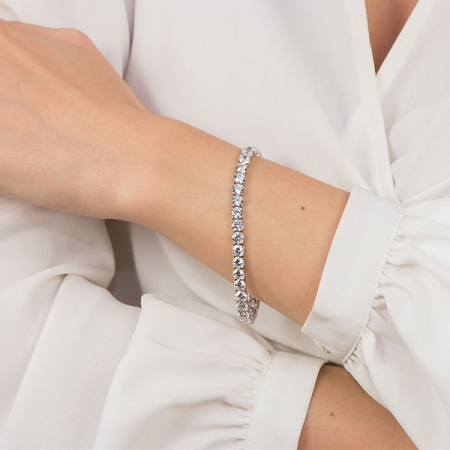 Bratara argint model tenis cu cristale fatetate [1]