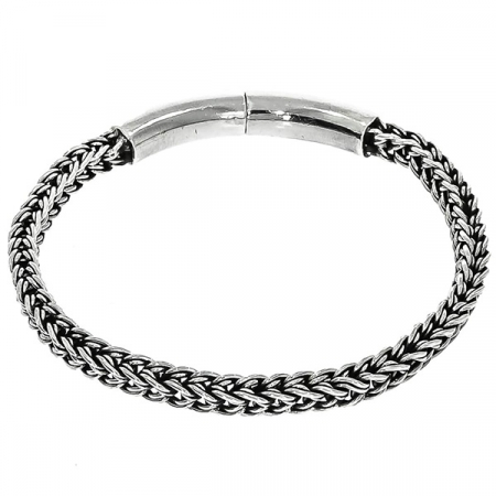 Brățară bărbătească din argint cu împletitură pătrată [2]