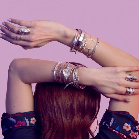 Bratara argint cu cerc, stil minimalist [3]