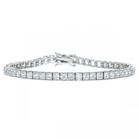Bratara argint rodiat model tennis cu cristale [3]
