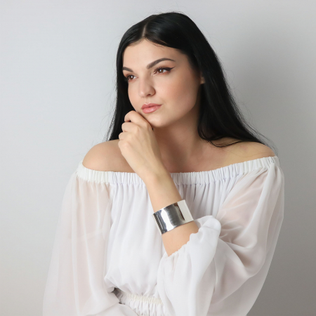 Brățară lată argint lucios [0]