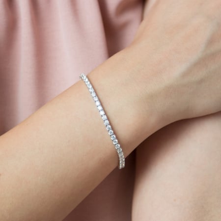 Brățară tip tennis din argint rodiat cu zirconii [1]
