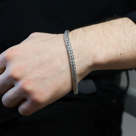 Bratara din argint barbateasca impletita [1]