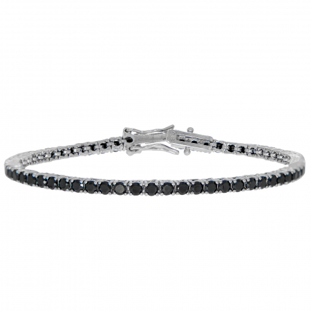 Bratara din argint cu zirconiu negru [0]