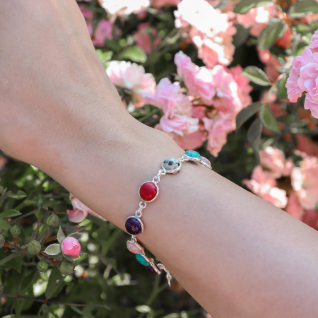 Bratara argint cu cristale multicolore [1]